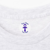 Blauwe Ankh Cirkel Kledinglabels Labels (Aangebracht)