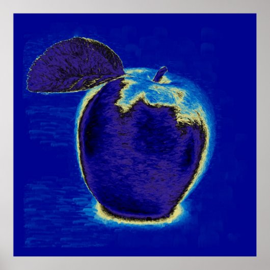 Blauwe appel poster (Voorkant)