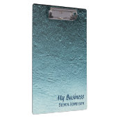 Blauwe aqua blauwgroen gradiënt aluminium betongru klembord (Rechts)