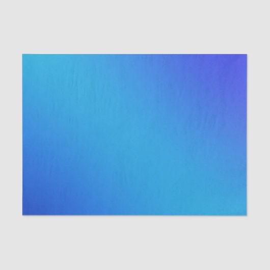 Blauwe Aqua Bright Ombre Gradient Tissuepapier (Voorkant)