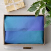 Blauwe Aqua Bright Ombre Gradient Tissuepapier (Geschenk)