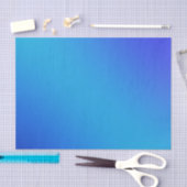 Blauwe Aqua Bright Ombre Gradient Tissuepapier (Craft)