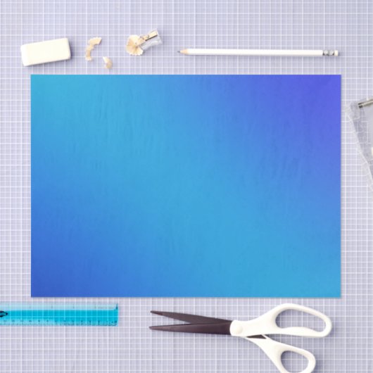 Blauwe Aqua Bright Ombre Gradient Tissuepapier (Craft)