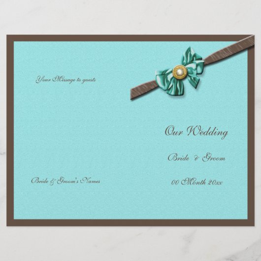 Blauwe aqua bruine gem-buisbloem (Achterkant)