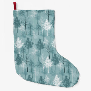 Blauwe Aqua en witte bomen Grote Kerstsok