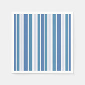 Blauwe Aqua Gestreept Servet (Voorkant)