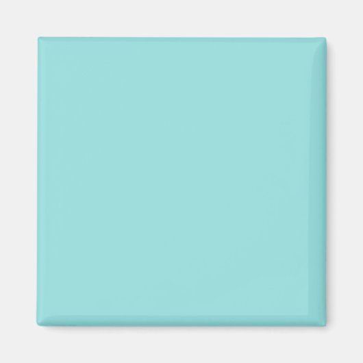 Blauwe Aqua gewone kleur Magneet (Voorkant)