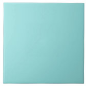 Blauwe Aqua gewone kleur Tegeltje (Voorkant)
