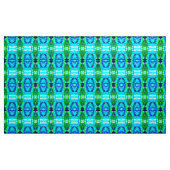 Blauwe Aqua Leaves Stof (Yard (91,4 cm))