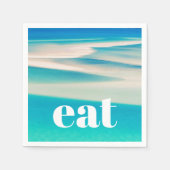 Blauwe Aqua Ocean Zee Beach Coastal Servet (Voorkant)