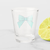 Blauwe Aqua Strik Shot Glas (Achterkant)