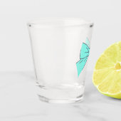 Blauwe Aqua Strik Shot Glas (Links)
