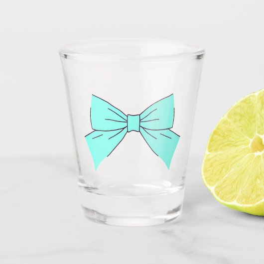 Blauwe Aqua Strik Shot Glas (Voorkant)