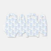 Blauwe aqua vogel kooi patroon bruiloft gunst doos bedankdoosjes (Uitgevouwen)