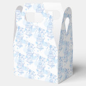 Blauwe aqua vogel kooi patroon bruiloft gunst doos bedankdoosjes (Geopend)