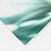 Blauwe Aqua Wavy Metallic look Fleece Deken (Hoek)