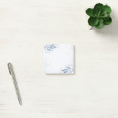 Blauwe Aquarel Bladeren Bloemen Botanische Bruilof Post-it® Notes (Kantoor)