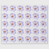 Blauwe aquarel bloem cadeaupapier (Vlak)