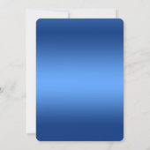 Blauwe Aquarel Bloemen Bewaar de Datum Save The Date (Achterkant)