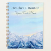 Blauwe Aquarel Bloemen Planner (Voorkant)