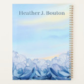 Blauwe Aquarel Bloemen Planner (Achterkant)