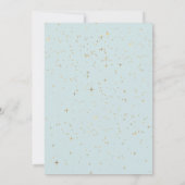 Blauwe Aquarel Cloud Nine Baby Shower Kaart (Achterkant)