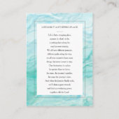 Blauwe Aquarel Foto Rouwherdenking Gebedskaart Informatiekaartje (Achterkant)