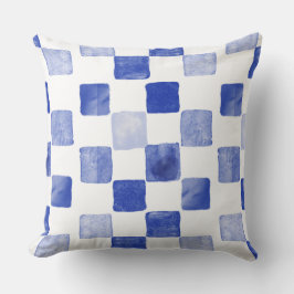 Blauwe Aquarel Kussenhoes Kussen