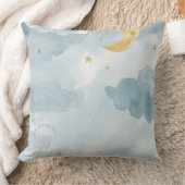Blauwe Aquarel Maan Kussen – Scan voor Muziek (Deken)
