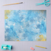 Blauwe Aquarel met Dot Pattern Tissue Paper Tissuepapier (Craft)