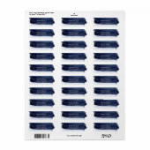 Blauwe Aquarel Retouradreslabels Etiket (Full Sheet)