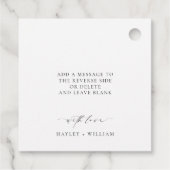 Blauwe Aquarel Streep Limoncello Bedankjes Labels (Achterkant)