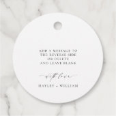 Blauwe Aquarel Streep Limoncello Bedankjes Labels (Achterkant)