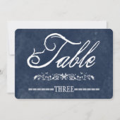 Blauwe Aquarel Tafelkaarten voor Trouwfeest Kaart (Voorkant)