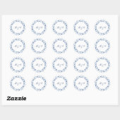 Blauwe Aquarel Trouw Envelope Zegel / Favor (Vel)