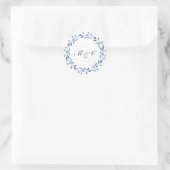 Blauwe Aquarel Trouw Envelope Zegel / Favor (Tas)