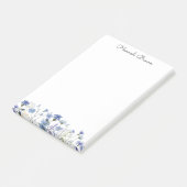 Blauwe Aquarel Tuin met Wilde Bloemen Post-it® Notes (Schuin)