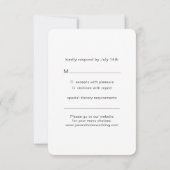 Blauwe aquarel vlinders bruiloft RSVP Kaartje (Achterkant)