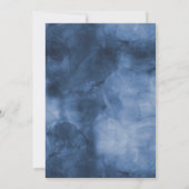 Blauwe Aquarel Wereldkaart | Trouw Save the Date (Achterkant)