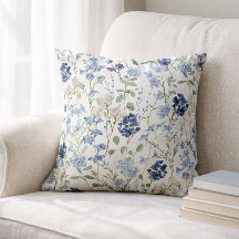 Blauwe Aquarel Wilde Bloem