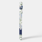 Blauwe Aquarel Wilde Bloem Naam Case-Mate iPhone Case (Achterkant / Rechts)
