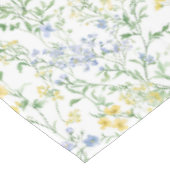Blauwe Aquarel Wilde Bloem Tafelkleed (Gekanteld)
