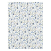 Blauwe Aquarel Wilde Bloem Tafelkleed (Voorkant)