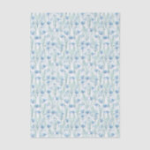 Blauwe aquarel wilde bloemen tissuepapier (Voorkant)