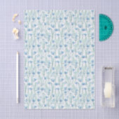 Blauwe aquarel wilde bloemen tissuepapier (Craft)