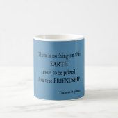  blauwe Aquinas Friendship Quote / Quottes Koffiemok (Center)