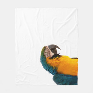 Blauwe ara papegaai fleece deken