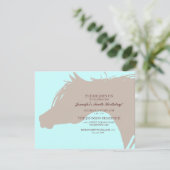 Blauwe Arabisch paard: uitnodiging van Birthday (Staand voorkant)