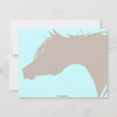 Blauwe Arabisch paard: uitnodiging van Birthday (Achterkant)