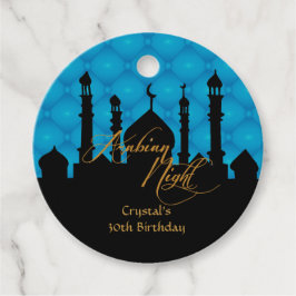 Blauwe Arabische Nacht Bedankjes Labels